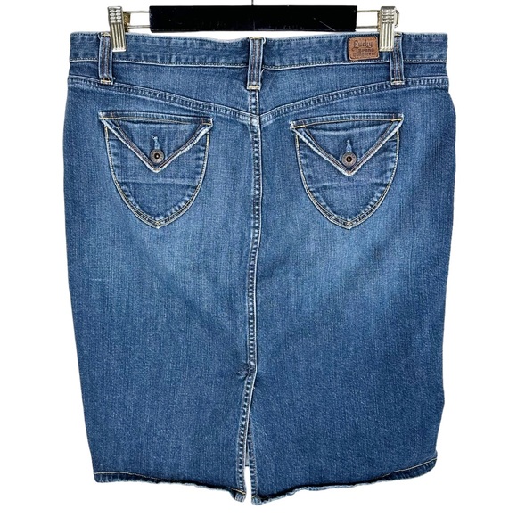 Lucky Brand by Gene Montesano Denim Midi Skirt - Picture 2 of 7